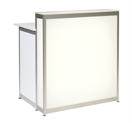 Disk, tvåplan med belysning, vit